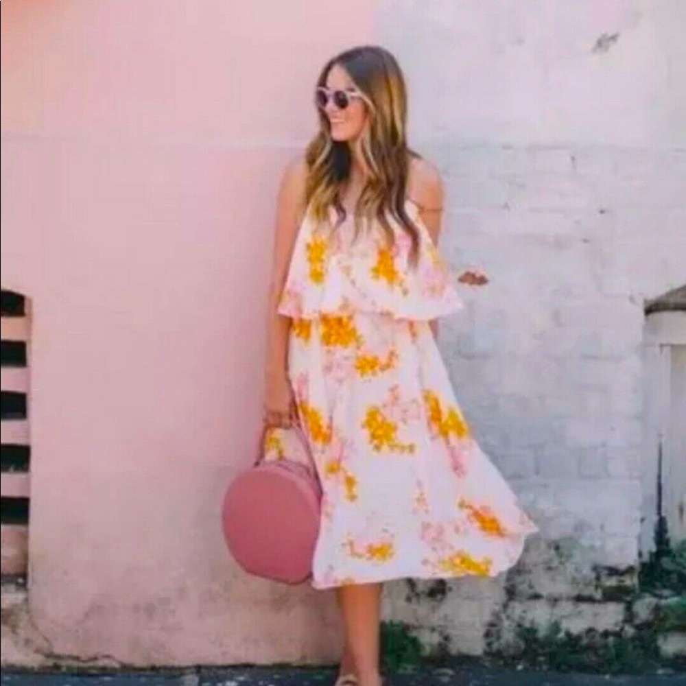 Paper Crown Tiered MIDI Dress